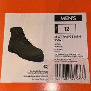 Ozark Trail Men's Durable Range Mountain Hiking Boots Size 12 Brown New
